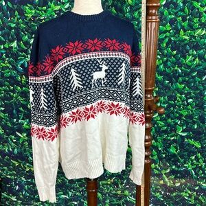 Yes I have Holiday Sweaters. Classic reindeer and pine tree poinsettia knit